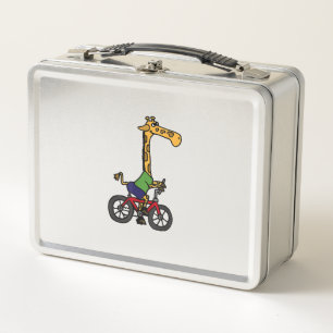 Coole Giraffe Reitrad Metall Brotdose