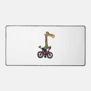 Coole Giraffe Reitrad Schreibtischunterlage