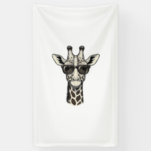 Coole Giraffe-Sonnenbrille Vintage-Gravur-Shirt_1 Banner