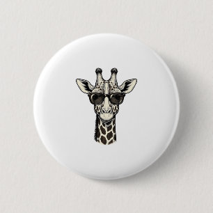 Coole Giraffe-Sonnenbrille Vintage Gravur Shirt_1 Button