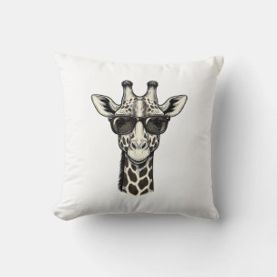 Coole Giraffe-Sonnenbrille Vintage Gravur Shirt_1 Kissen