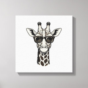 Coole Giraffe-Sonnenbrille Vintage Gravur Shirt_1 Leinwanddruck