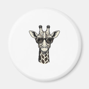 Coole Giraffe-Sonnenbrille Vintage Gravur Shirt_1 Magnet