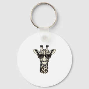 Coole Giraffe-Sonnenbrille Vintage Gravur Shirt_1 Schlüsselanhänger