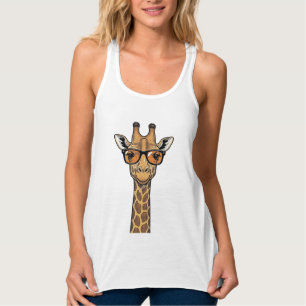 Coole Giraffe Sonnenbrille Vintage Gravur Shirt De