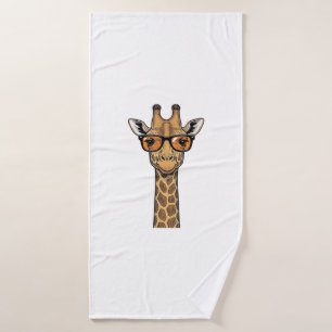 Coole Giraffe-Sonnenbrille Vintage Gravur Shirt De Badehandtuch