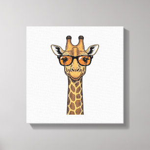 Coole Giraffe-Sonnenbrille Vintage Gravur Shirt De Leinwanddruck
