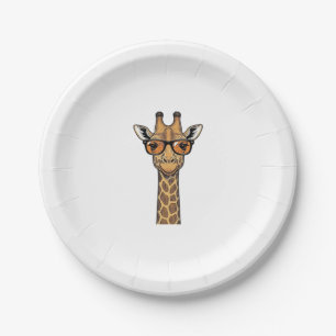 Coole Giraffe-Sonnenbrille Vintage Gravur Shirt De Pappteller