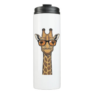 Coole Giraffe Sonnenbrille Vintage Gravur Shirt De Thermosbecher