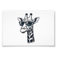 Coole Giraffe-Sonnenbrille Vintage Gravur T-Shirt_