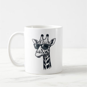 Coole Giraffe-Sonnenbrille Vintage Gravur T-Shirt_ Kaffeetasse