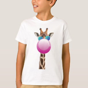 Coole Giraffe und Bubblegum T-Shirt