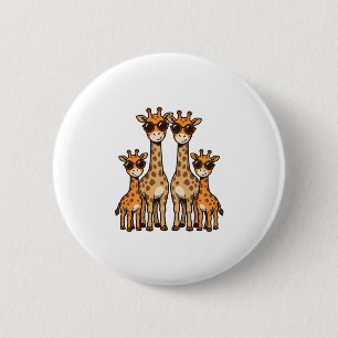 Coole Giraffen-Familien-Sonnenbrille Vintage Gravu Button