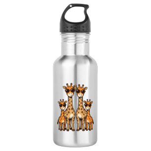 Coole Giraffen-Familien-Sonnenbrille Vintage Gravu Edelstahlflasche
