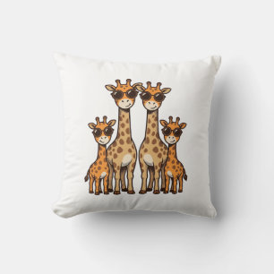 Coole Giraffen-Familien-Sonnenbrille Vintage Gravu Kissen