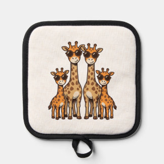 Coole Giraffen-Familien-Sonnenbrille Vintage Gravu Topflappen