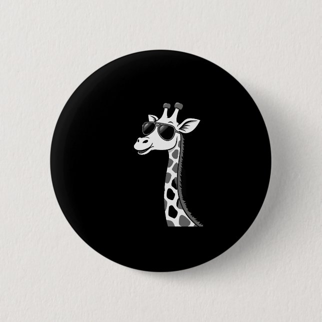 Coole Giraffen-Kunst für Männer Frauen Kinder Tier Button (Vorderseite)