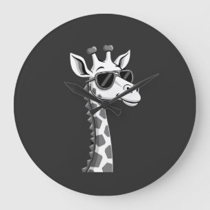 Coole Giraffen-Kunst für Männer Frauen Kinder Tier Große Wanduhr
