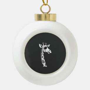 Coole Giraffen-Kunst für Männer Frauen Kinder Tier Keramik Kugel-Ornament