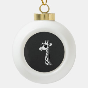 Coole Giraffen-Kunst für Männer Frauen Kinder Tier Keramik Kugel-Ornament