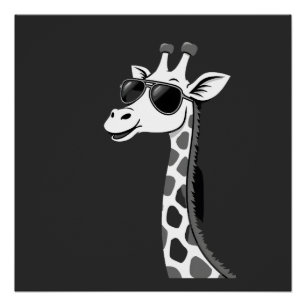 Coole Giraffen-Kunst für Männer Frauen Kinder Tier Poster