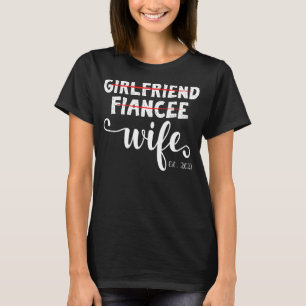 Coole Girlfriend Fiancee Ehefrau 2022 Matching Wed T-Shirt