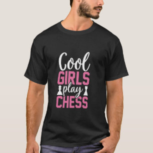 Coole Girls spielen Schach Funny Board Game Chess T-Shirt