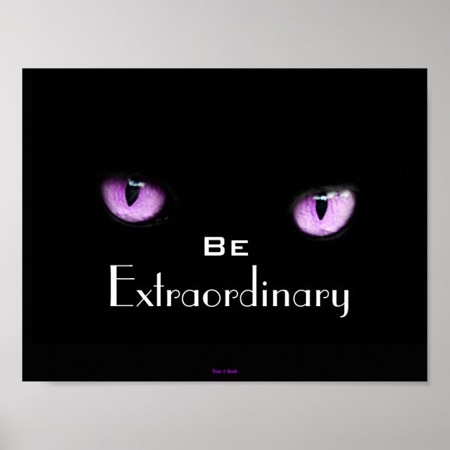 Coole, Girly Motivierend Inspiration Augen der Kat Poster (Vorne)