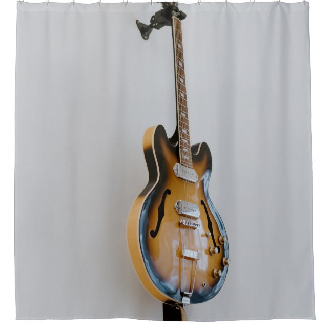 Coole Gitarre Duschvorhang (Vorderseite)