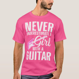 Coole Gitarre für Girls Gitarrist der Coustic Gui T-Shirt