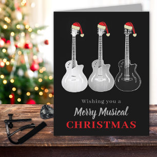 Coole Gitarre Weihnachten Schwarz und Weiß