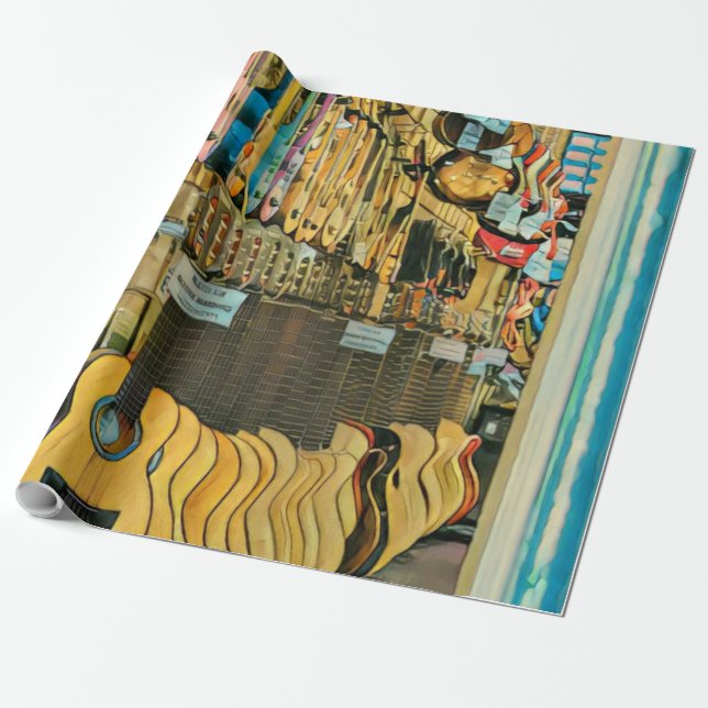 Coole Gitarrengeschenke Geschenkpapier (Ungerollt)