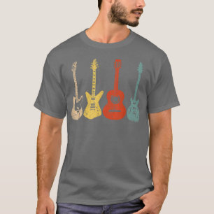 Coole Gitarrenspieler Kunst Männer Frauen Vintage T-Shirt