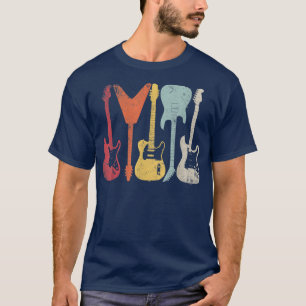Coole Gitarrenspieler Kunst Männer Frauen Vintage T-Shirt