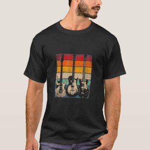 Coole Gitarrenspieler Männer Frauen Vintage Akusti T-Shirt