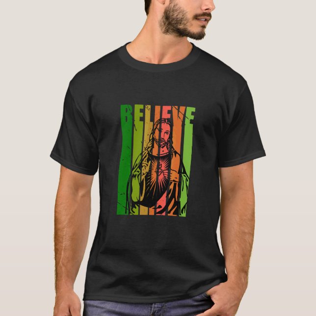 Coole Glaubensbotschaft Positiver Jesus Christlich T-Shirt (Vorderseite)