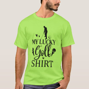 Coole Glücks-Golf-Wortkunst T-Shirt