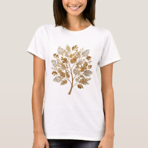 Coole Gold GOLDENE BLÄTTER UND DIAMANTEN Grafik T- T-Shirt