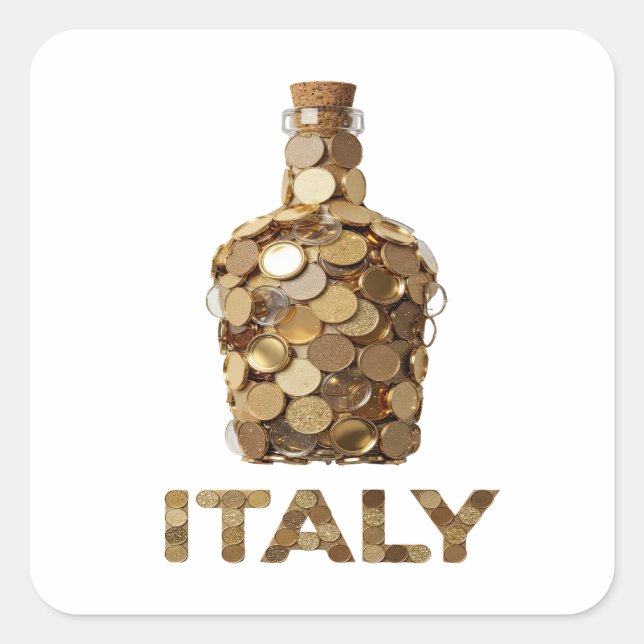 Coole Gold ITALY Aufkleber Grafik (Vorderseite)