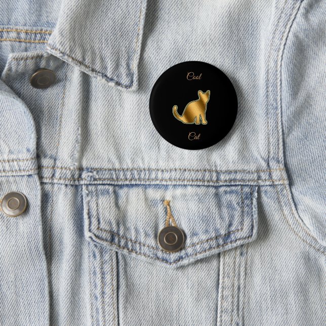 Coole Goldkatze Button (Beispiel)