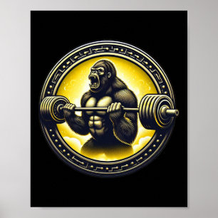 Coole Gorilla Art Bodybuilding Gewichtheben Gym Ap Poster