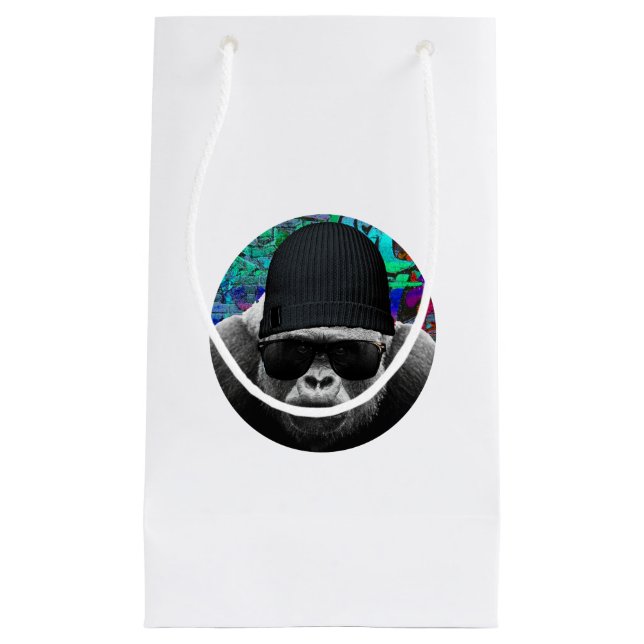 Coole Gorilla-Geschenktasche Kleine Geschenktüte (Vorderseite)