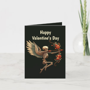 Coole Gothic-Add-Botschaft-Valentins-Skelett Feiertagskarte