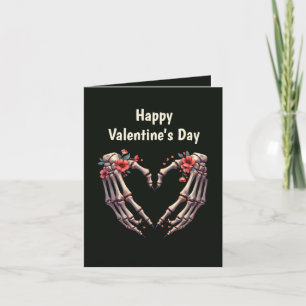 Coole Gothic-Nachricht hinzufügen Valentinstag Ske Feiertagskarte
