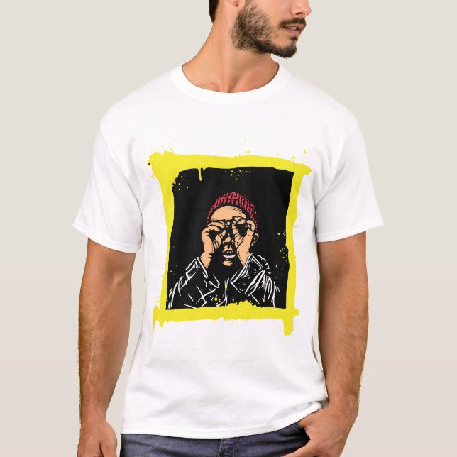Coole Graffiti Illustration Art, Funny Men Shirt (Vorderseite)
