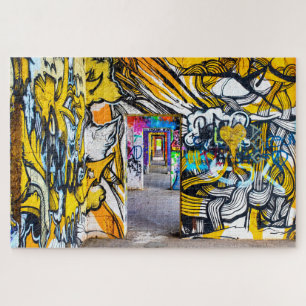 Coole Graffiti in einem verlassenen Gebäude, Puzzle