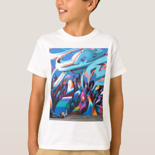 Coole Graffiti-Mauer T-Shirt