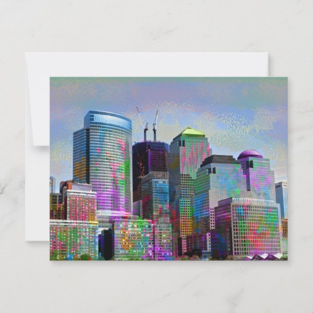 Coole Graffiti-Spritzer Aquarellfarben New York Ci (Vorderseite)
