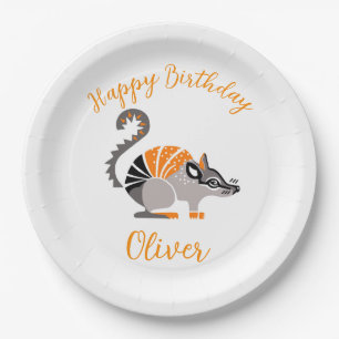 Coole Grafik - NUMBAT- Happy Birthday- Party Pappteller