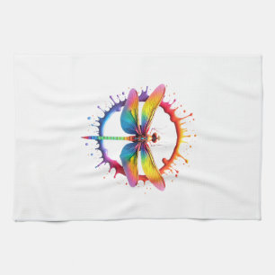 Coole Grafik-Tie-Dye-Sonnenbrille Libellen-Illustr Geschirrtuch